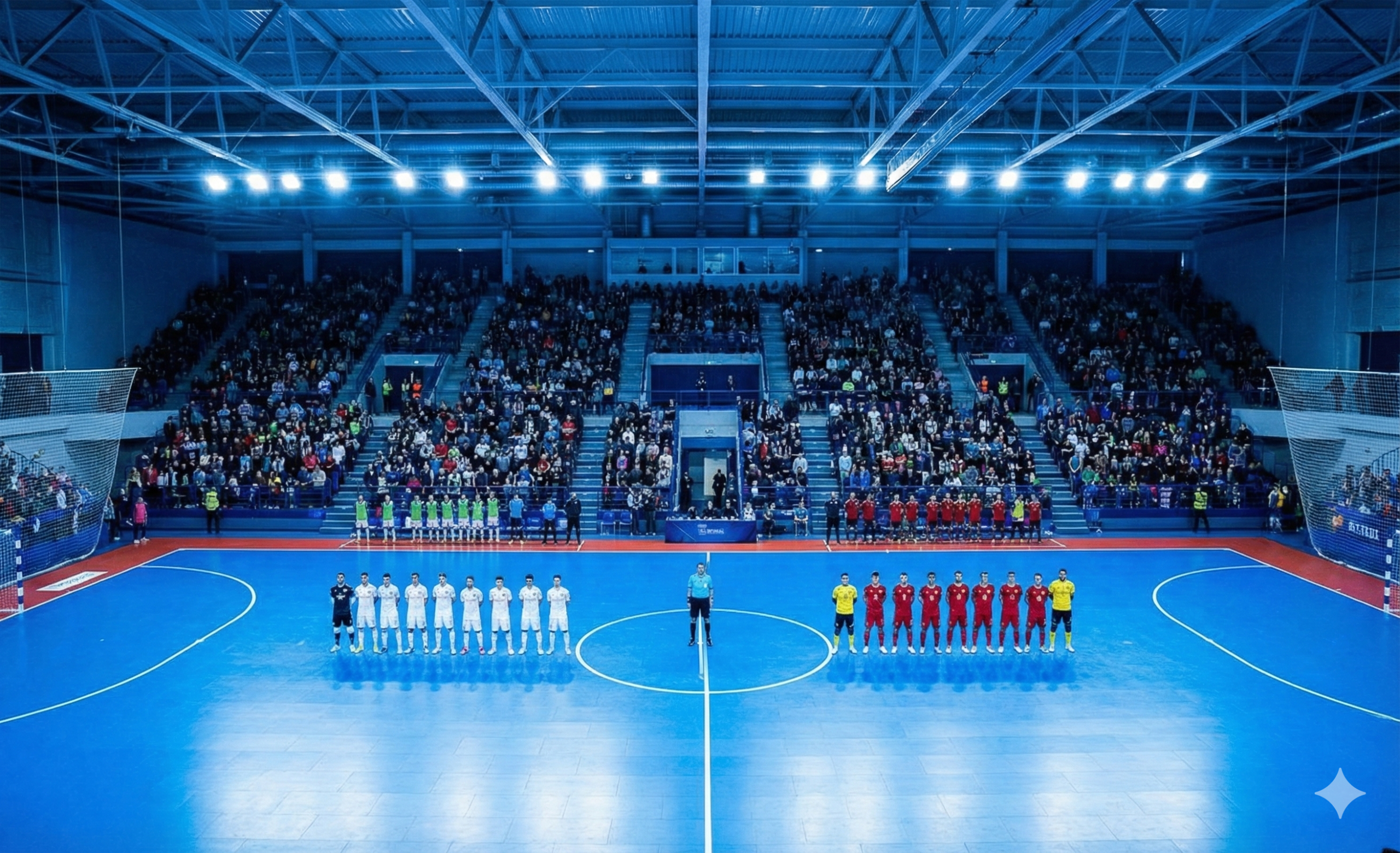 Foto panorámica de estadio lleno